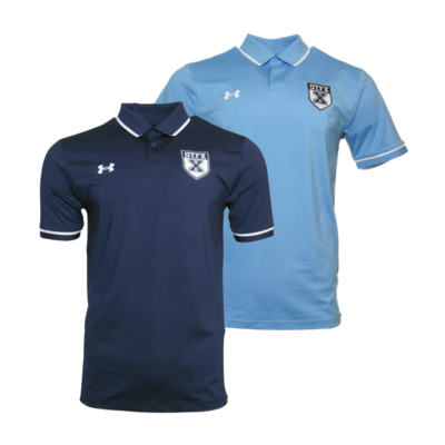 Men's Ua Team Tipped Polo "Athletic Shield Logo"