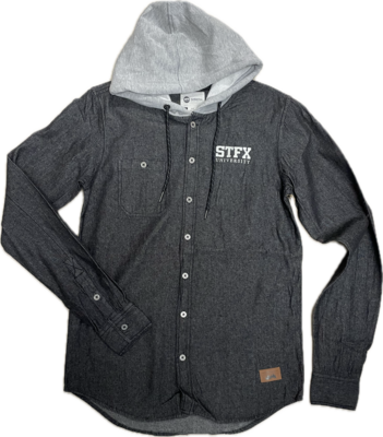 Timberlea Denim Shirt With Light Fleece Hood